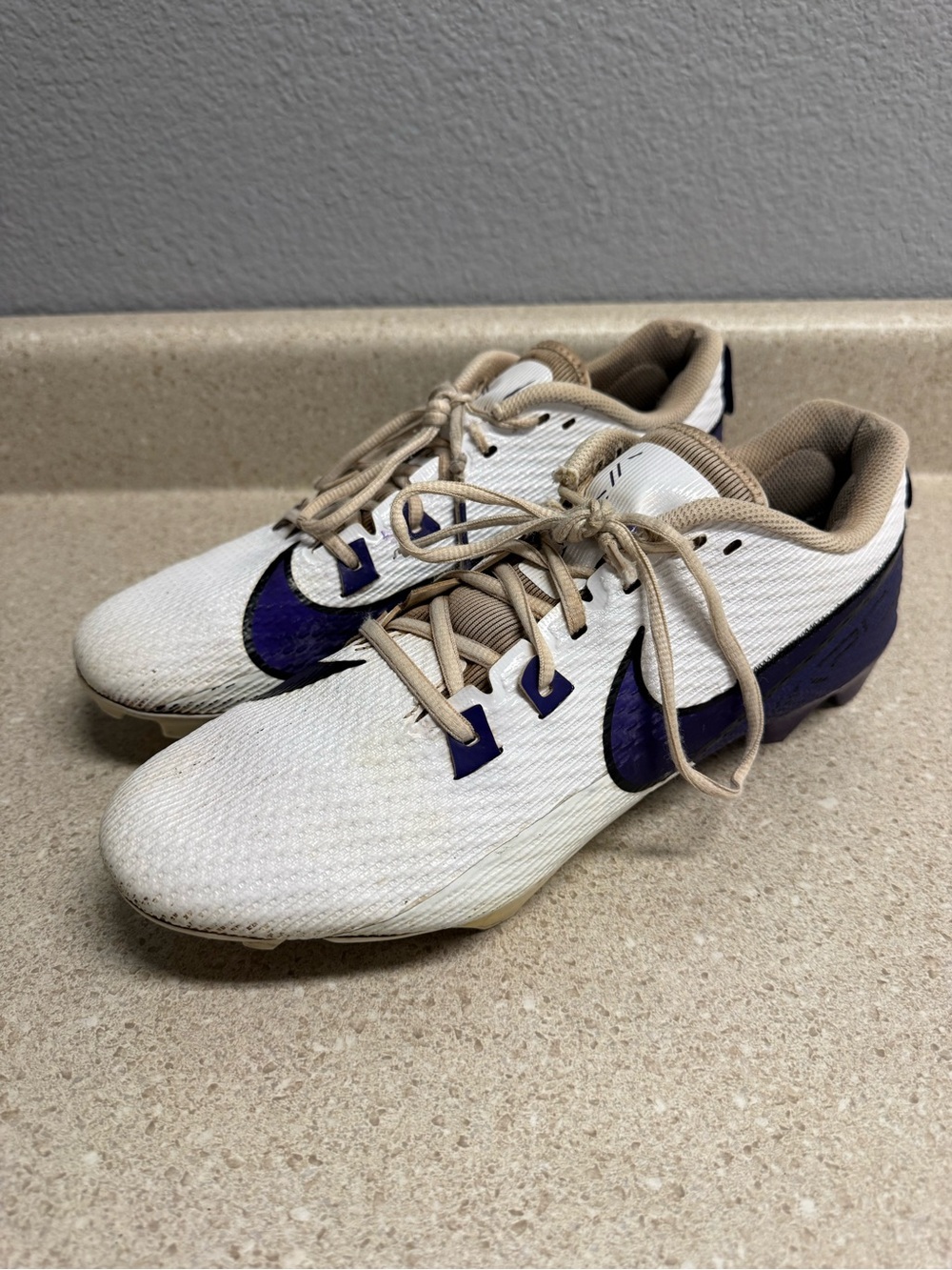 Nike Vapor Edge Speed 360 2 Football Cleats Men Size 11.5 Purple Swoosh Raw